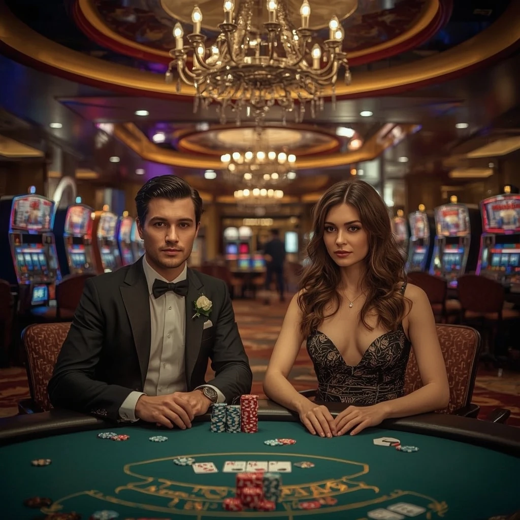 Two poker players at Winmatch365 Casino in India